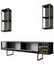 Hanah Home Mueble de TV Moderno Salón Antracita y Negro 180cm